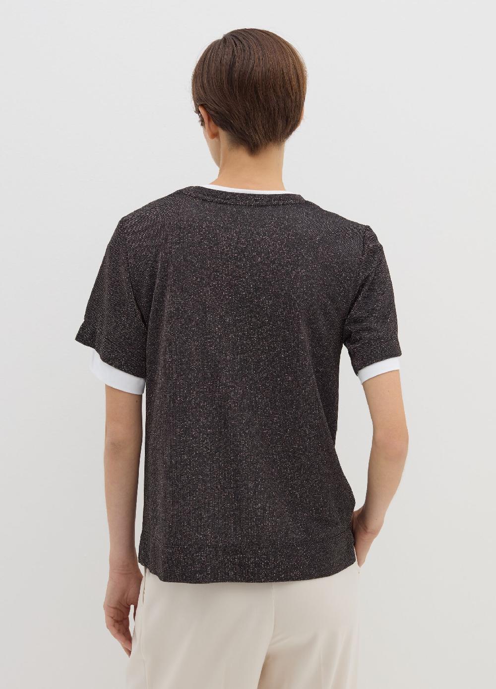 Stefanel T-shirt in lurex con spacchetti Negozi Online