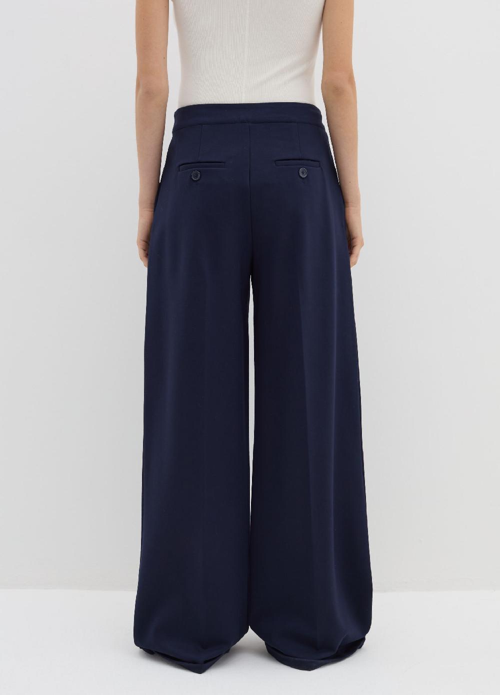 Stefanel Pantalone a gamba larga in punto roma Shopping Online