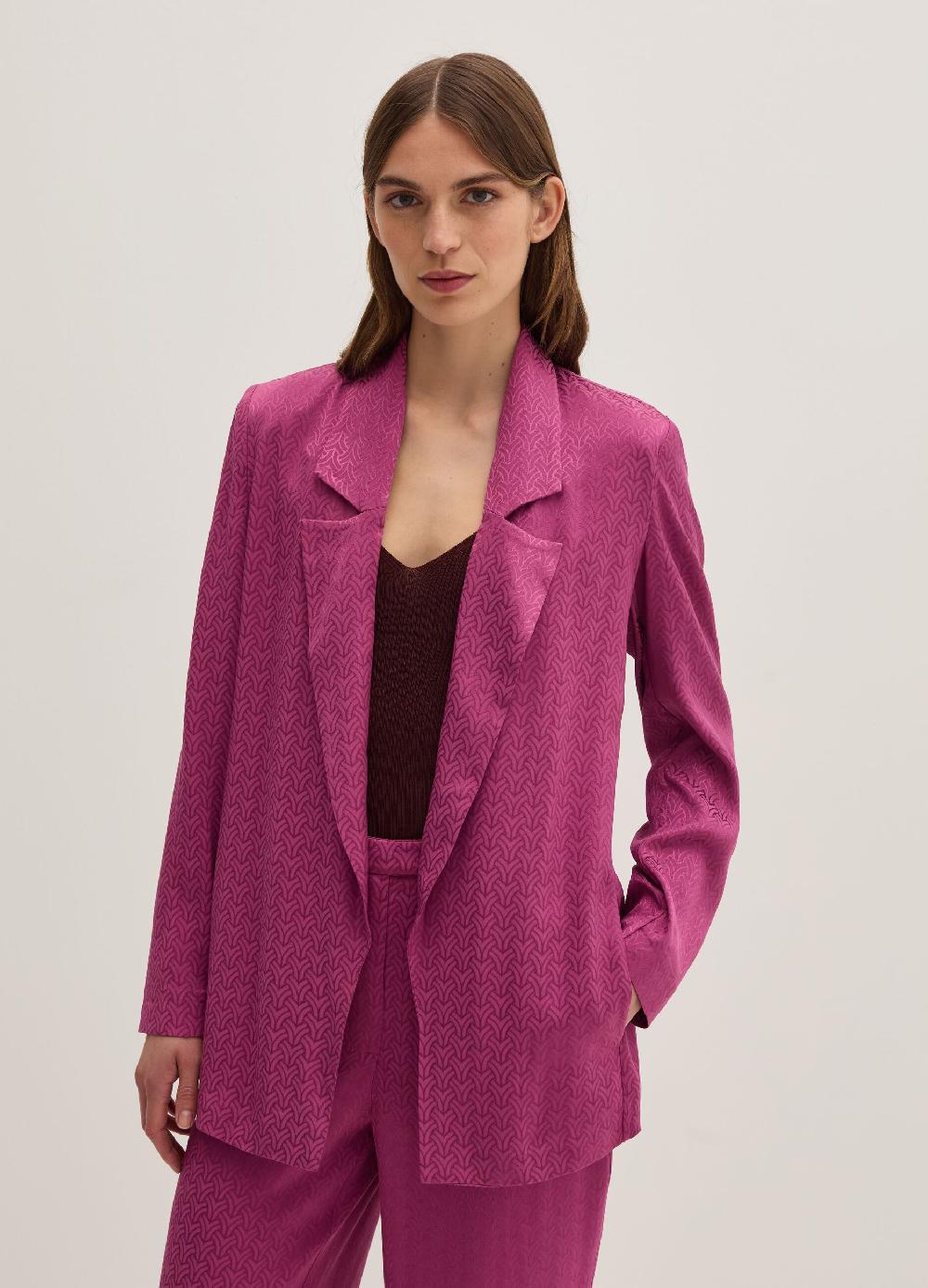 Stefanel Blazer aperto in viscosa jacquard Nuova