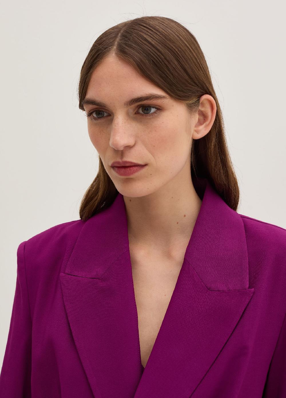 Stefanel Blazer fluido doppiopetto in twill tecnico Moda