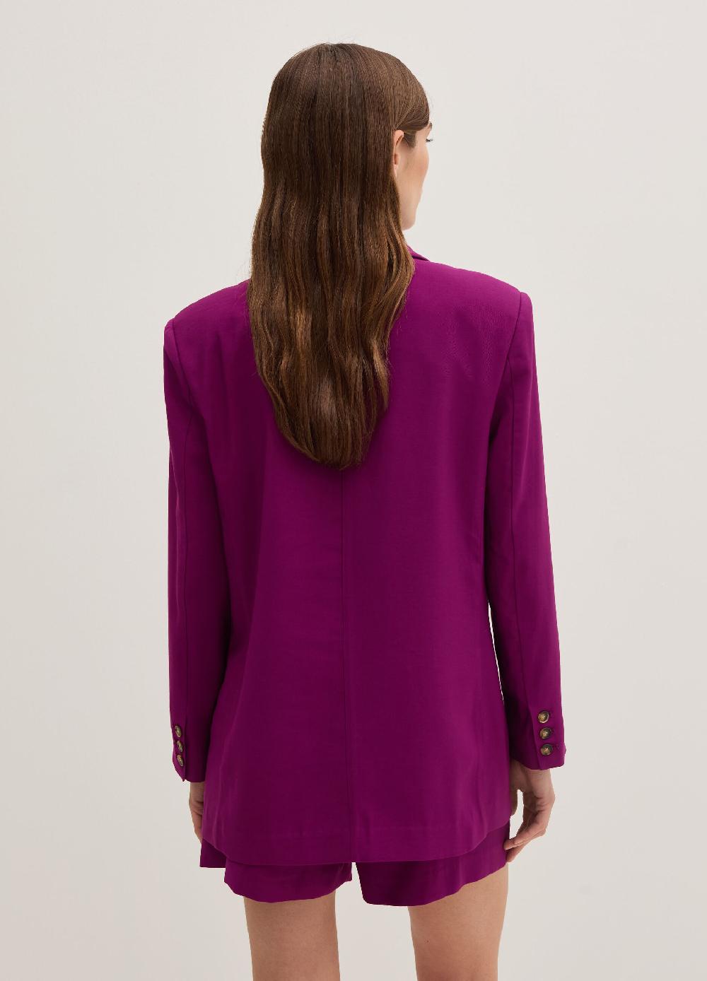 Stefanel Blazer fluido doppiopetto in twill tecnico Moda