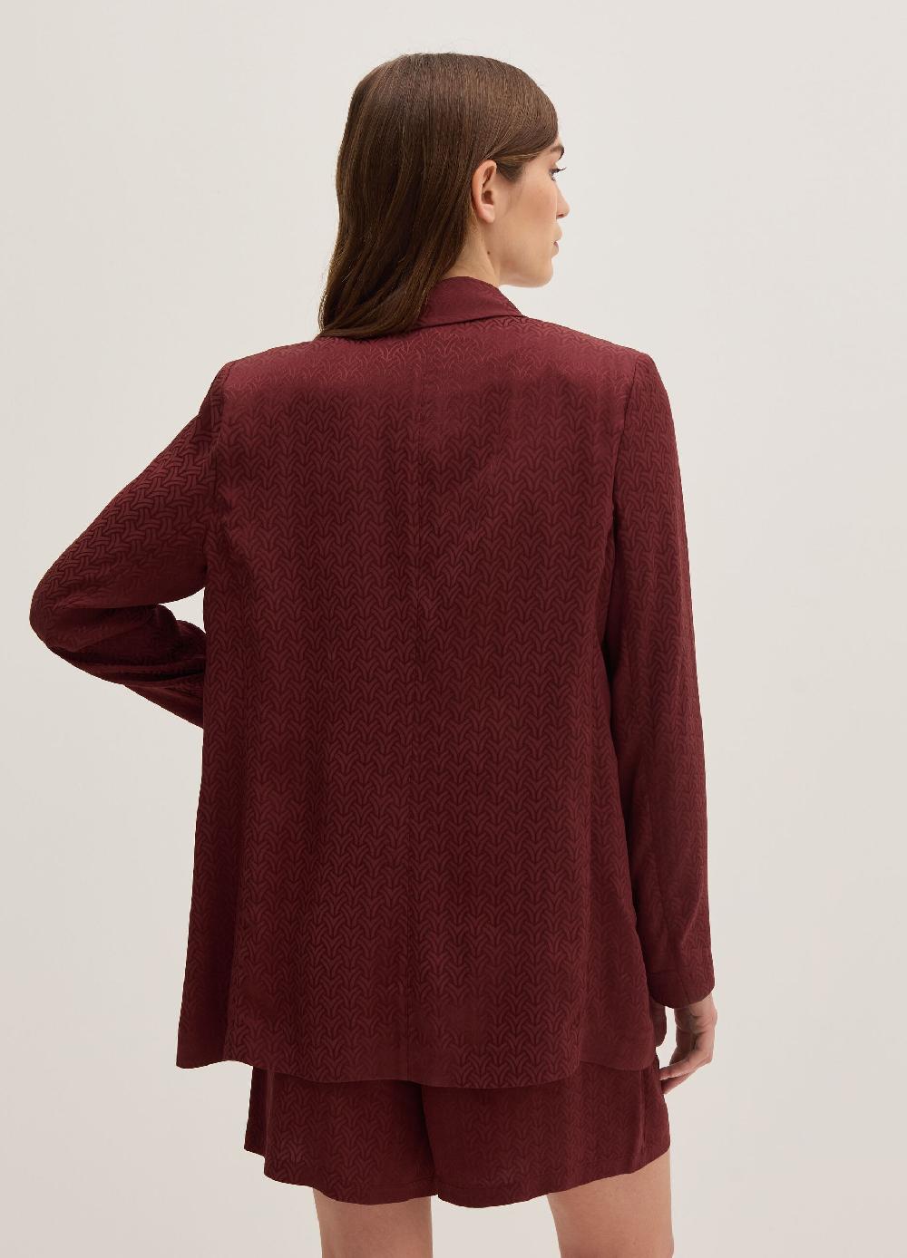 Stefanel Blazer aperto in viscosa jacquard Spedizione gratuita