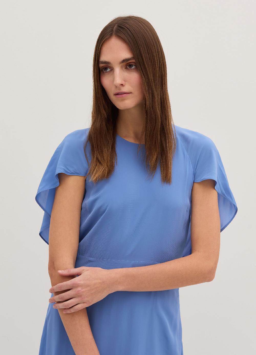 Stefanel Vestito lungo stile impero in crêpe de chine Offerta speciale