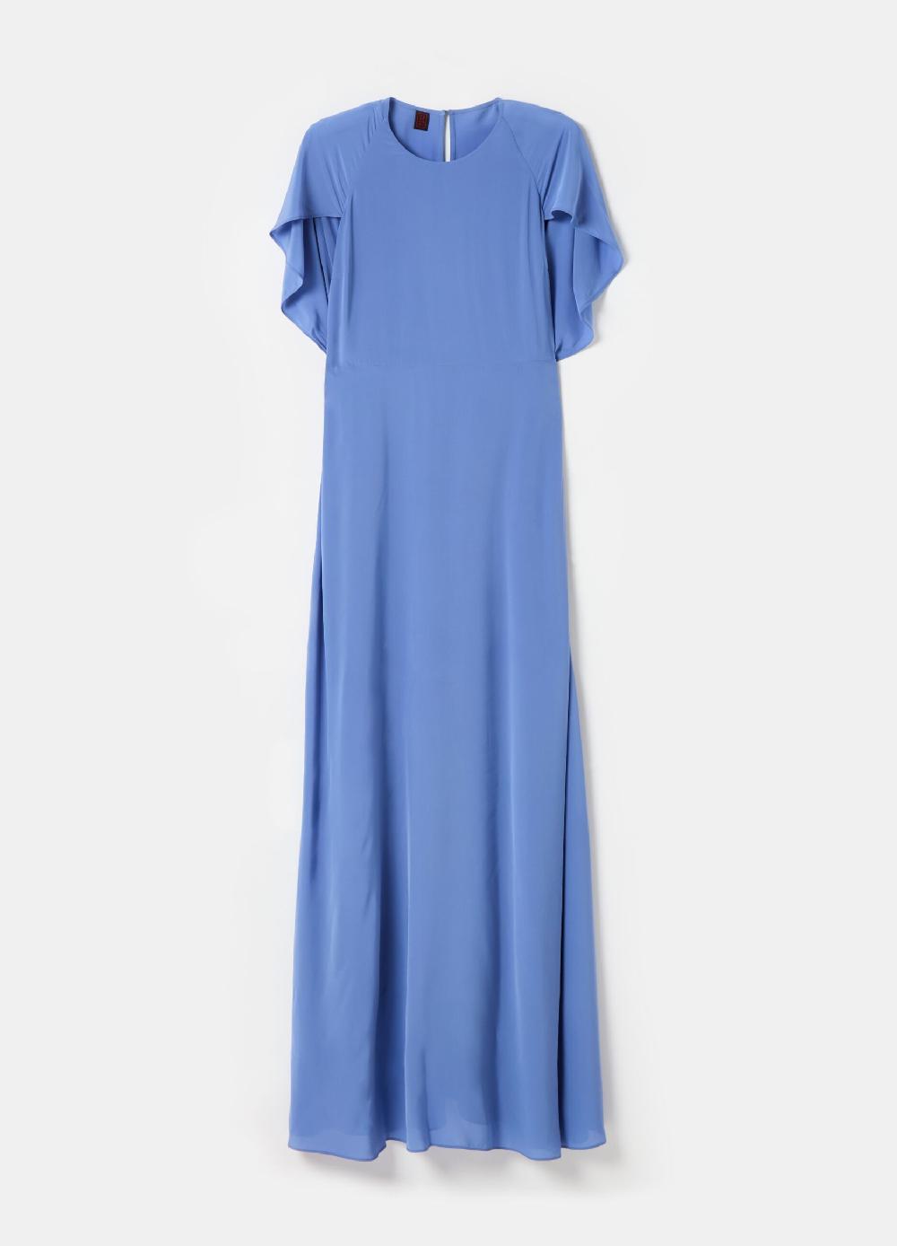 Stefanel Vestito lungo stile impero in crêpe de chine Offerta speciale