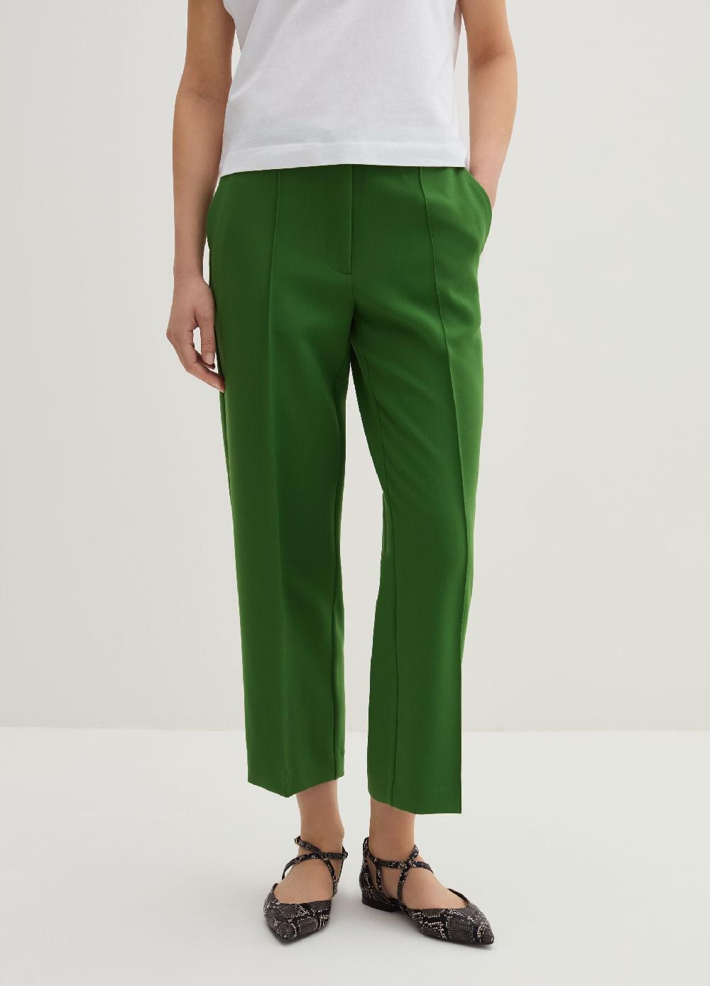 Stefanel Pantalone a sigaretta crop in crêpe doppia Grande vendita
