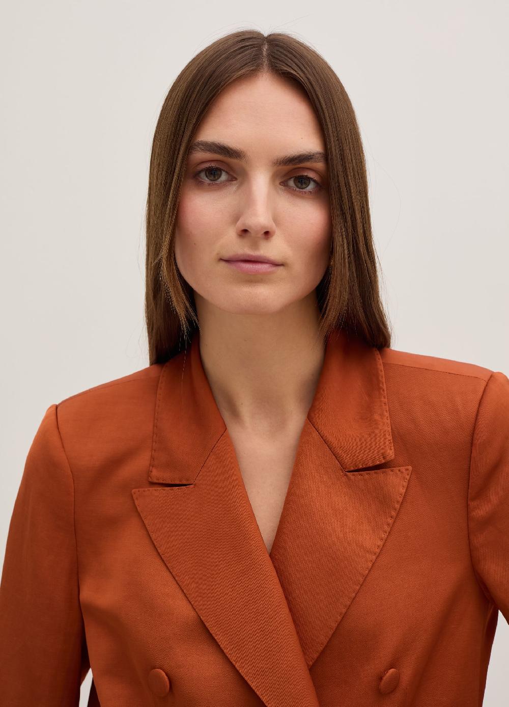 Stefanel Blazer doppiopetto in satin Fornitura limitata