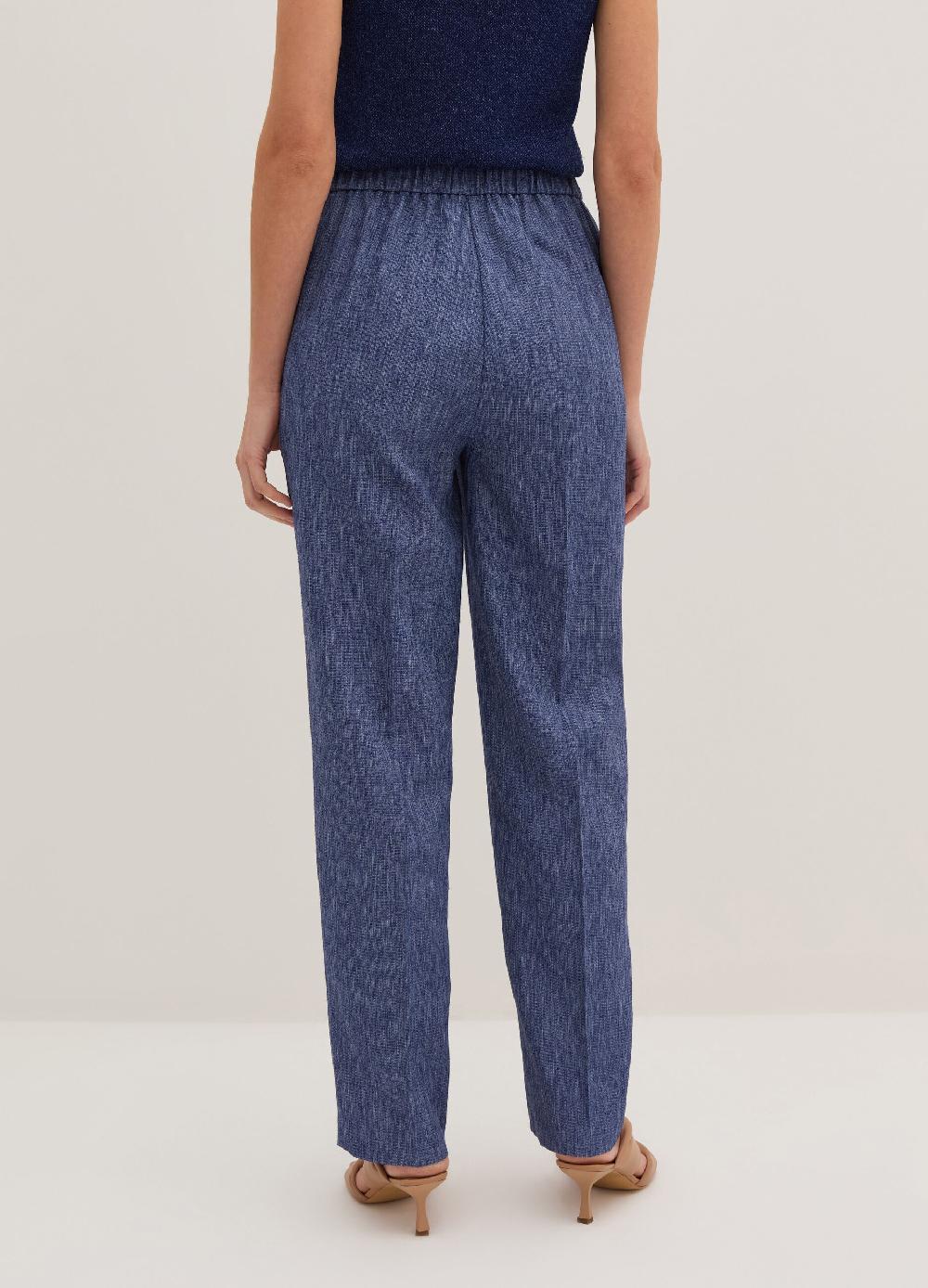 Stefanel Pantalone carrot fit con trama natte Shopping online