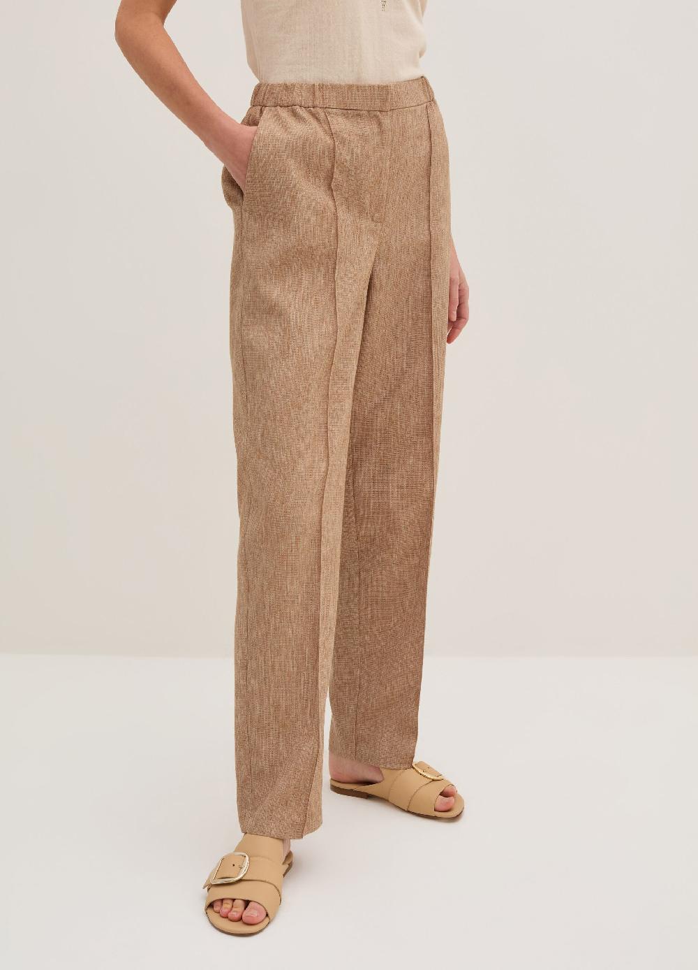 Stefanel Pantalone carrot fit con trama natte Black Friday