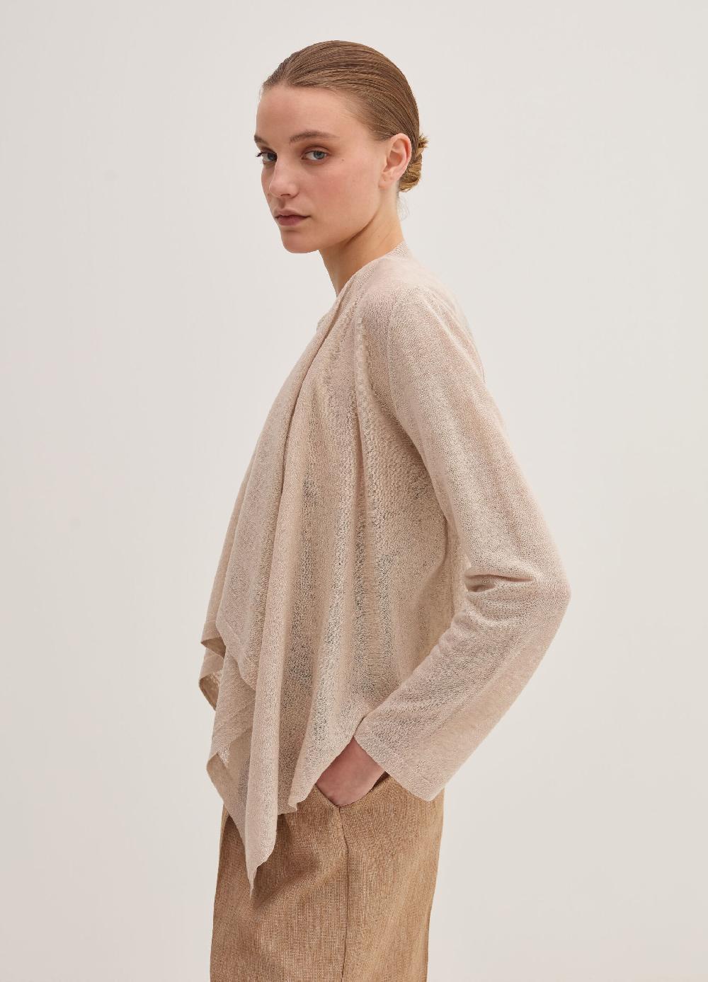 Stefanel Cardigan aperto in misto lino Offerta natalizia