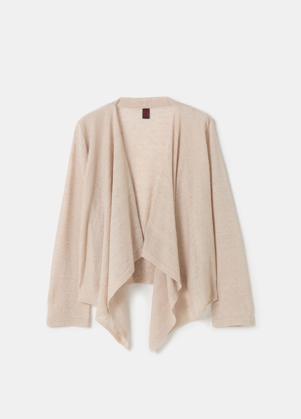 Stefanel Cardigan aperto in misto lino Offerta natalizia