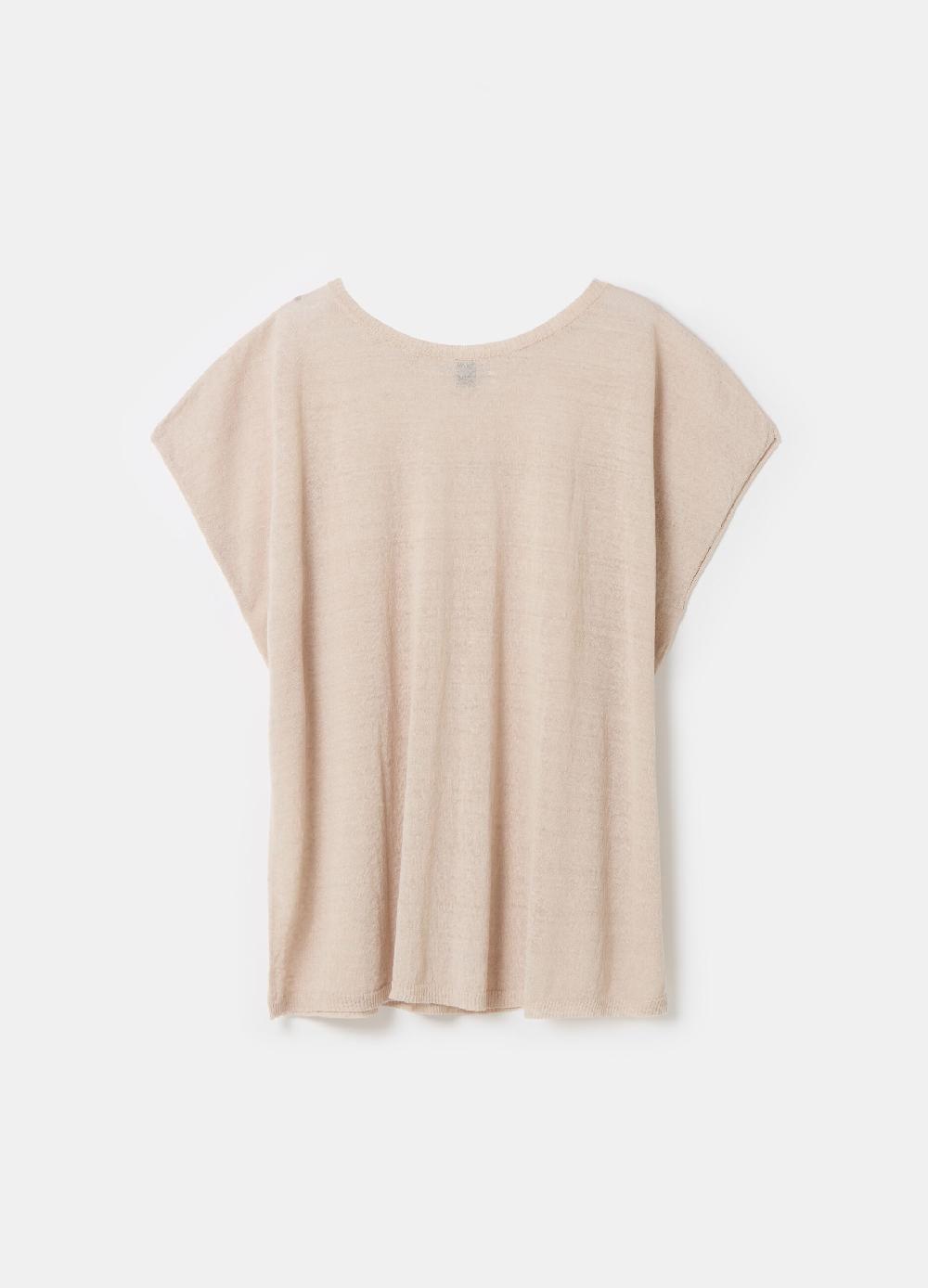 Stefanel Maglia in misto lino con coulisse Offerta Pasqua