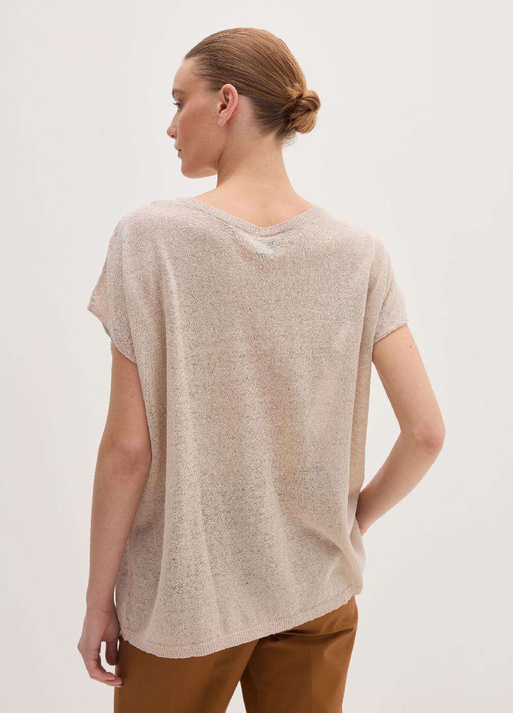 Stefanel Maglia in misto lino con coulisse Offerta Pasqua