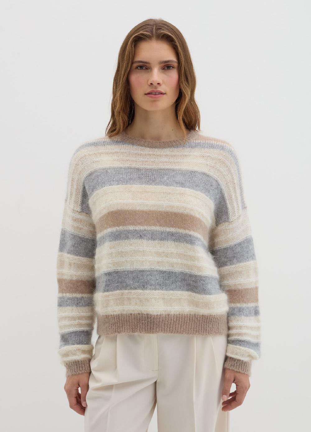 Stefanel Maglia rigata con micro paillettes Nuovi prodotti