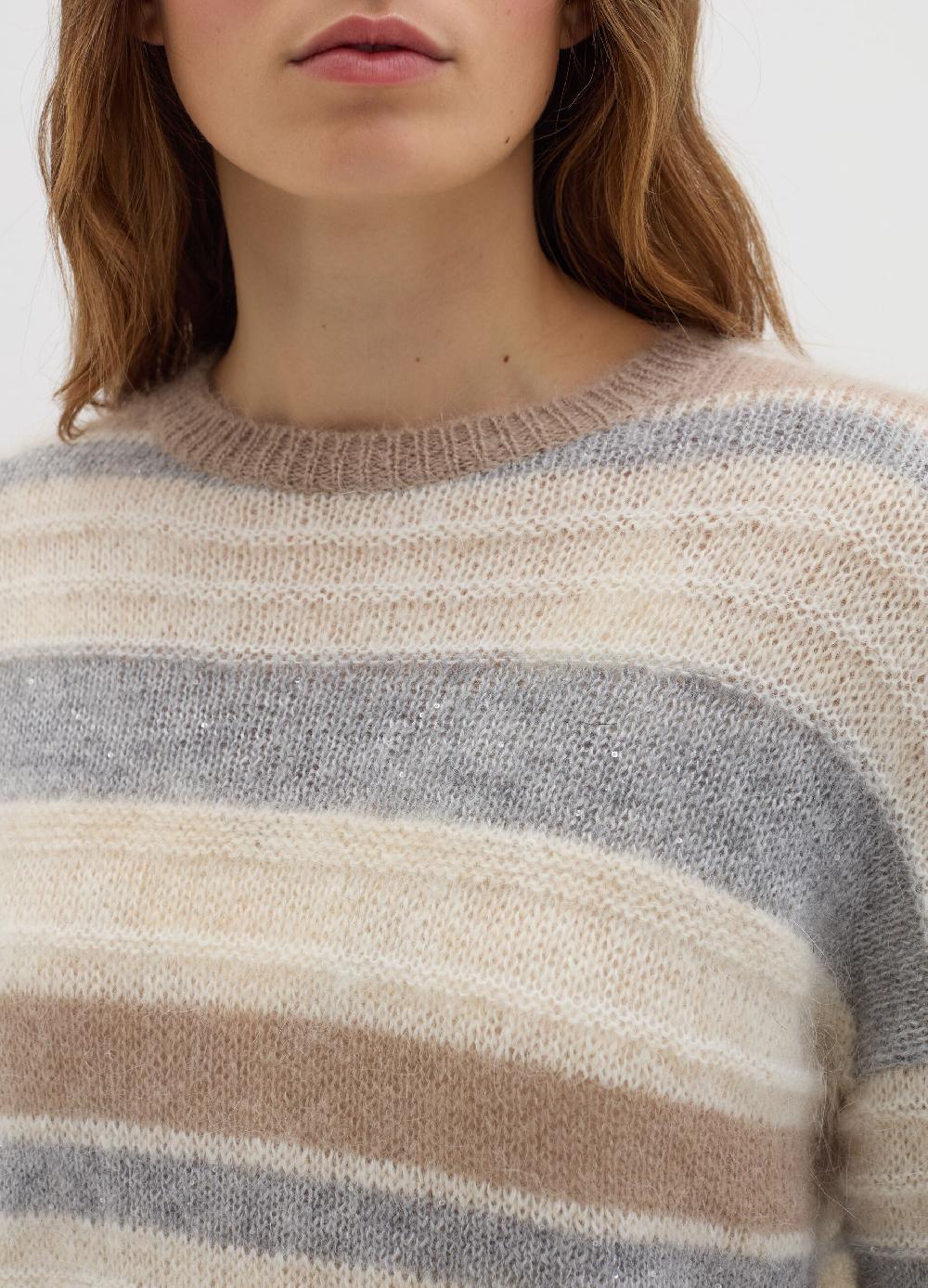 Stefanel Maglia rigata con micro paillettes Nuovi prodotti
