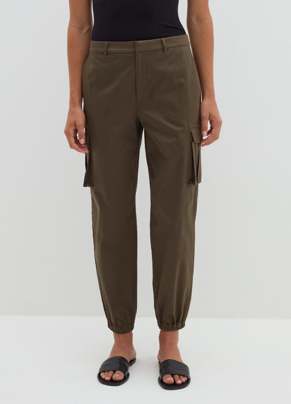 Stefanel Pantalone cargo in cotone satin Offerte stagionali
