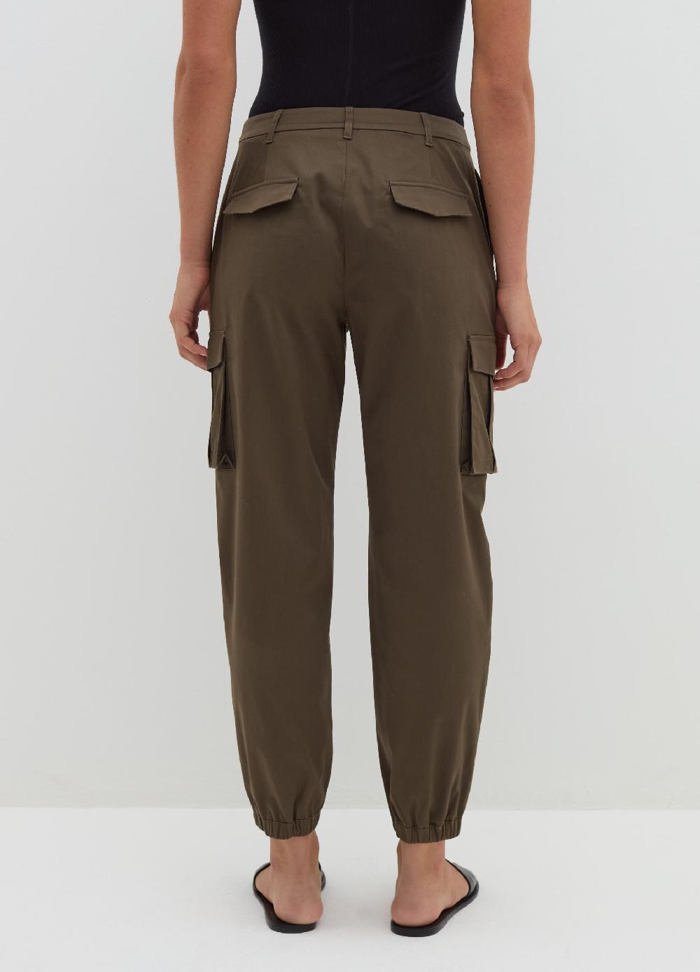 Stefanel Pantalone cargo in cotone satin Offerte stagionali
