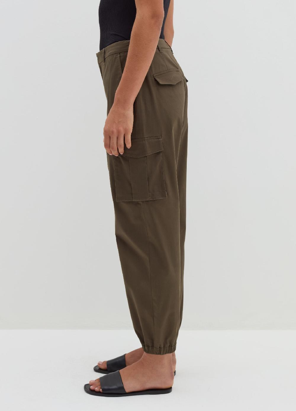 Stefanel Pantalone cargo in cotone satin Offerte stagionali