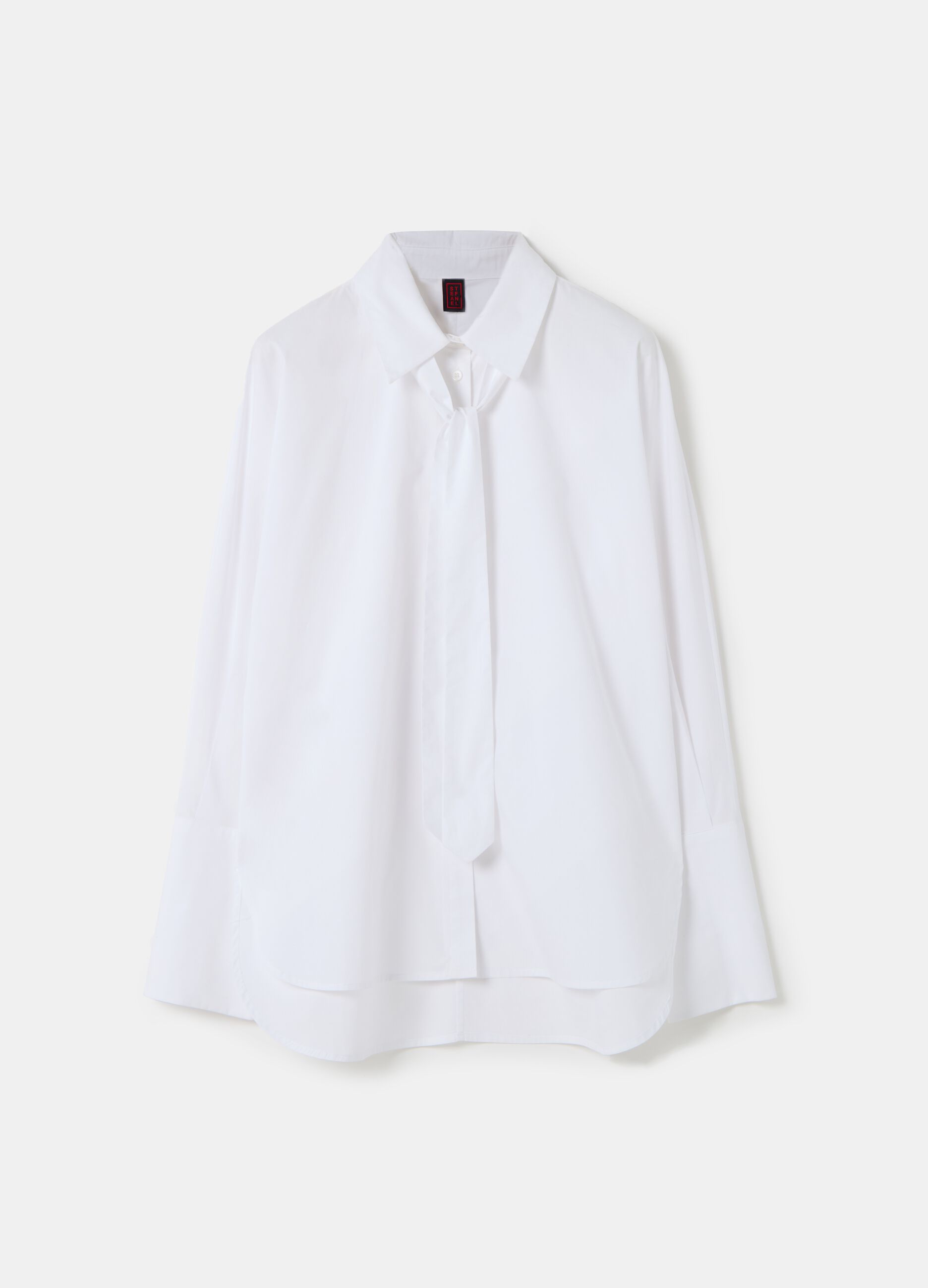 Stefanel Camicia in popeline con cravatta Discount Store per i nuovi prodotti