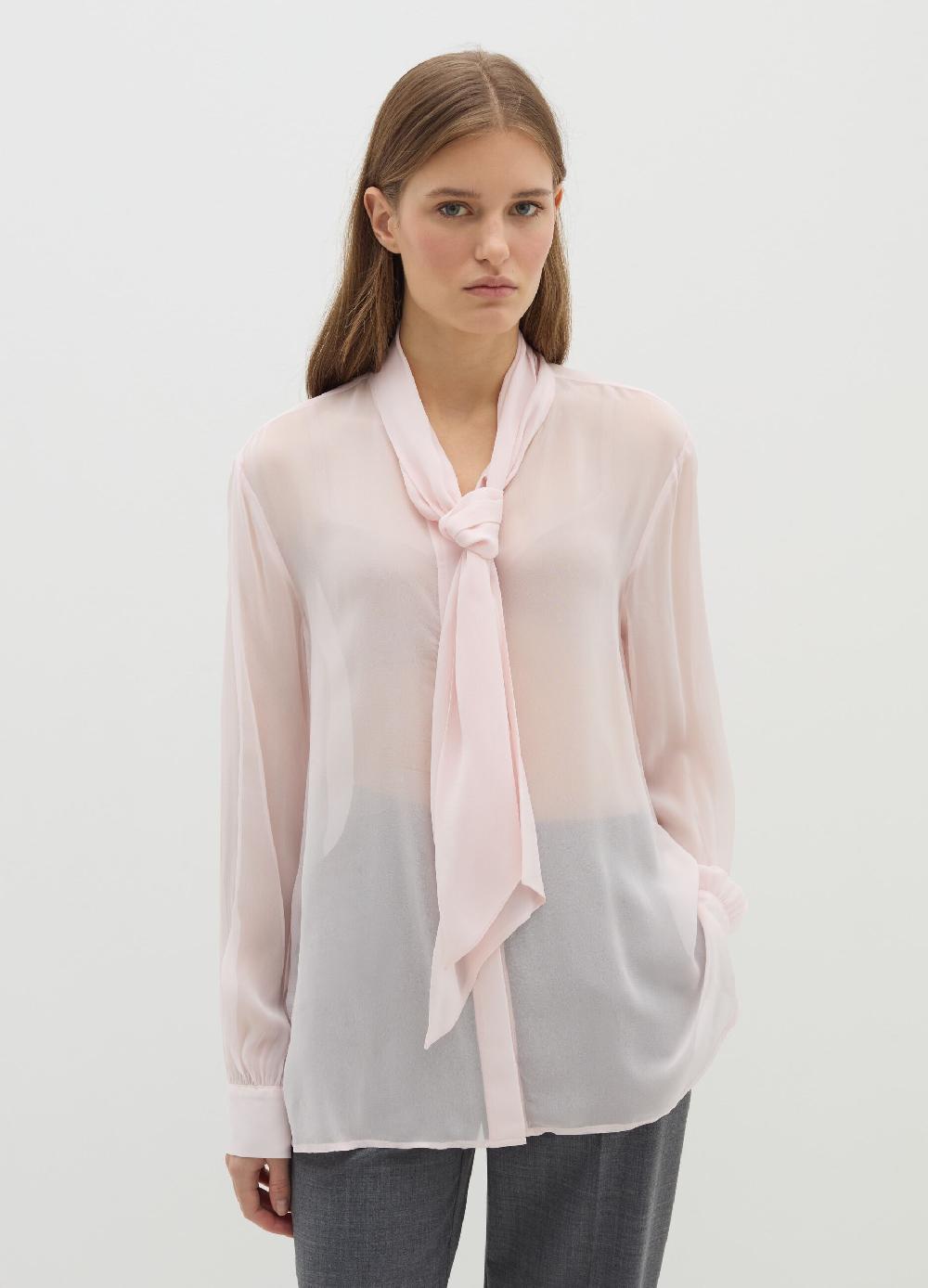 Stefanel Blusa in georgette con foulard In vendita