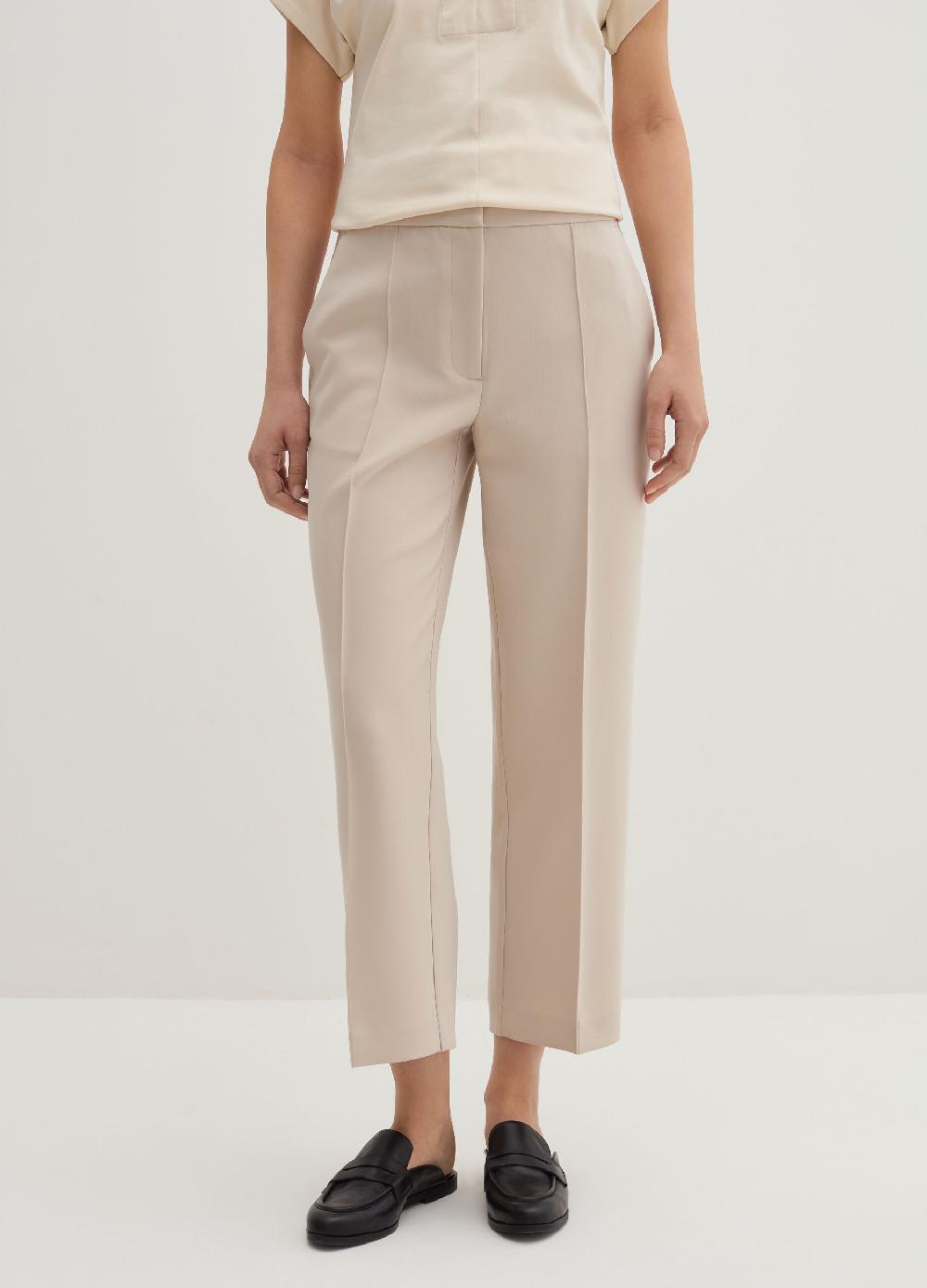 Stefanel Pantalone a sigaretta crop in crêpe doppia Italy