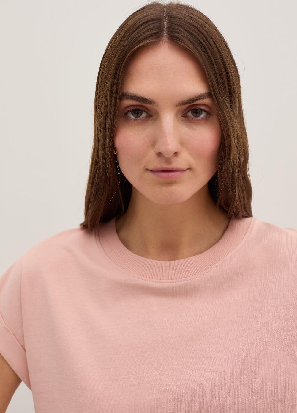 Stefanel T-shirt boxy fit con risvolti Qualità