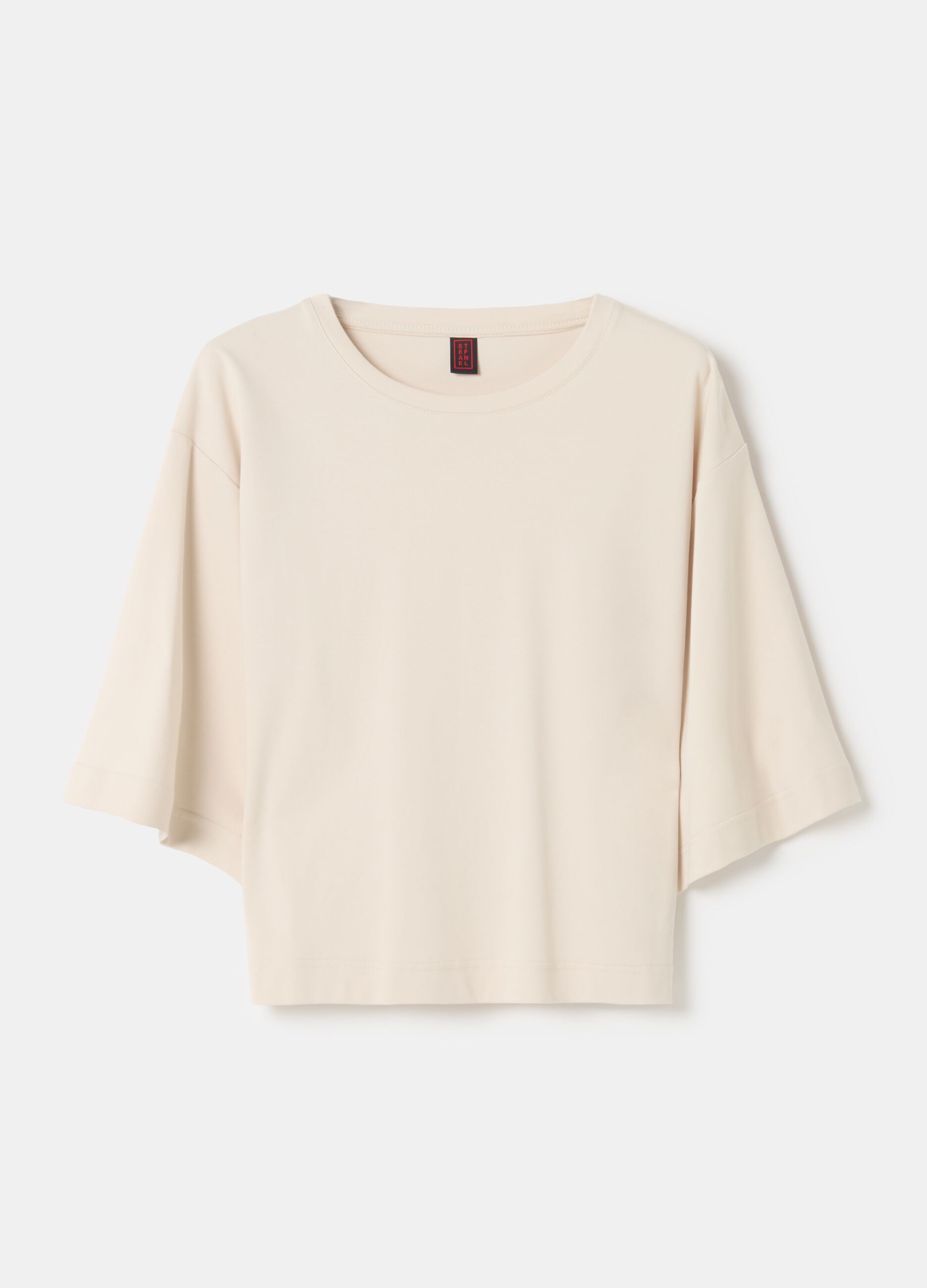 Stefanel T-shirt boxy fit in cotone Vendita