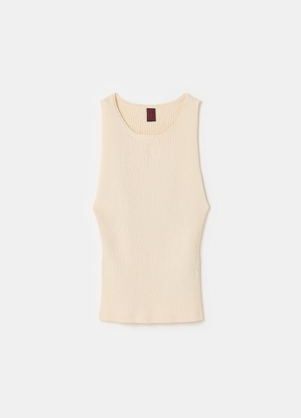 Stefanel Tank top in crêpe a coste piatte Pezzi Unici