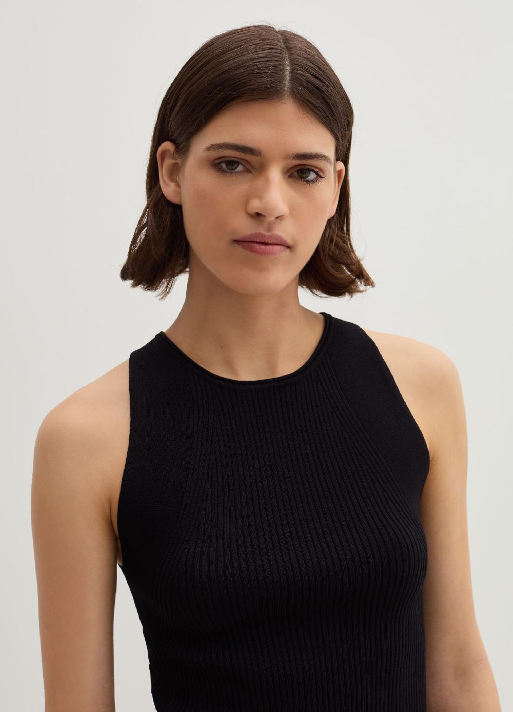 Stefanel Tank top in crêpe a coste piatte Consegna Veloce