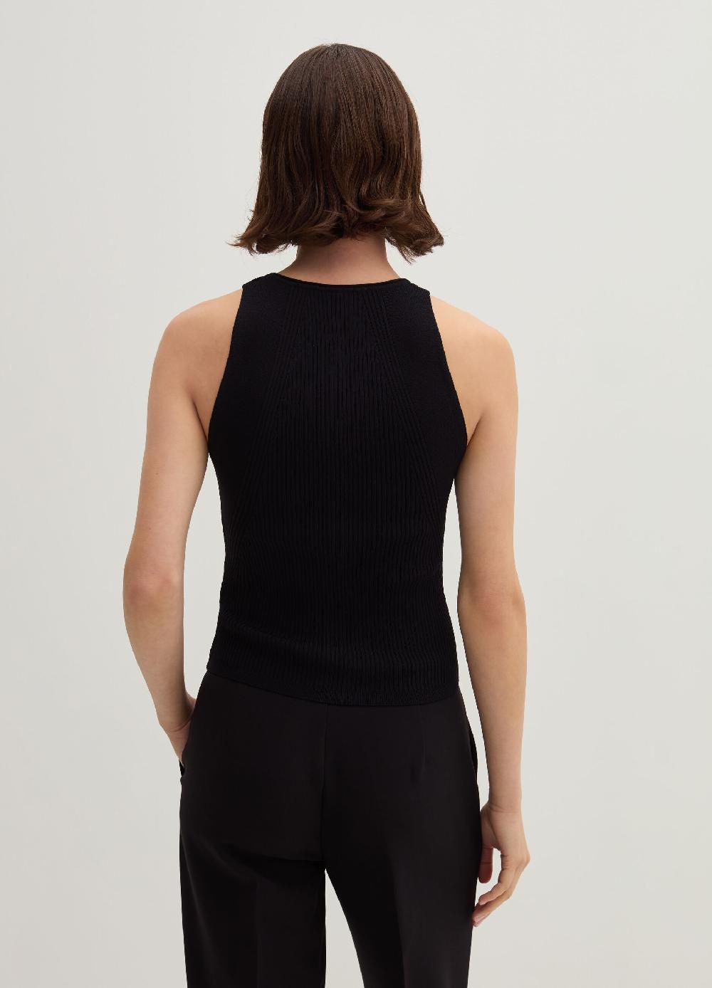 Stefanel Tank top in crêpe a coste piatte Consegna Veloce