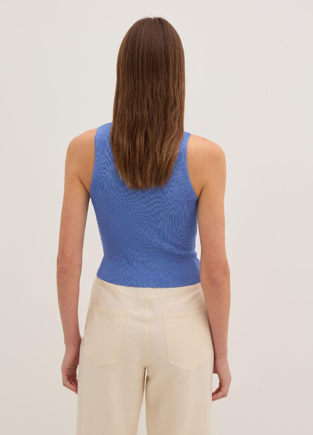 Stefanel Tank top a coste piatte mock neck Shopping Online