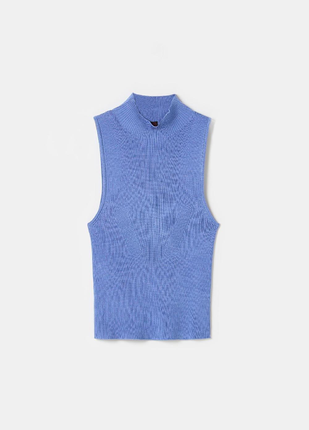 Stefanel Tank top a coste piatte mock neck Shopping Online