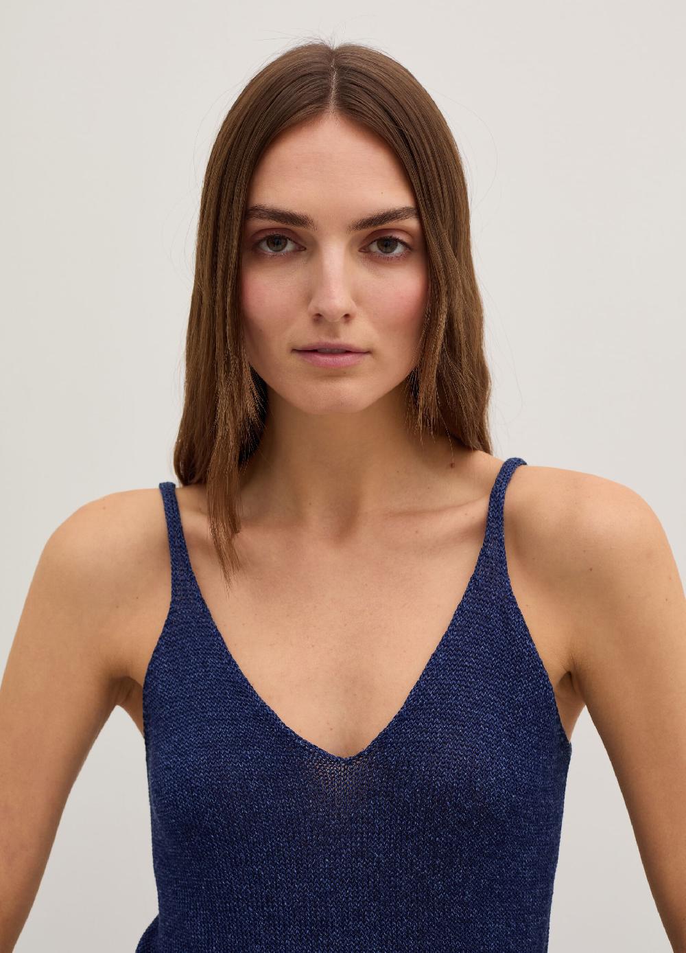 Stefanel Tank top in cordonetto senza cuciture Sottocosto