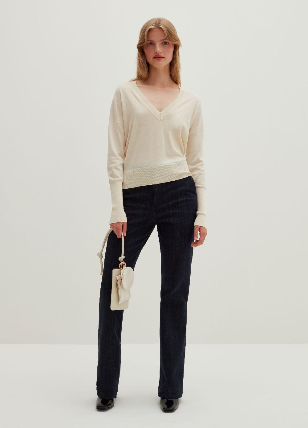 Stefanel Jeans straight fit in cotone e cashmere Novità