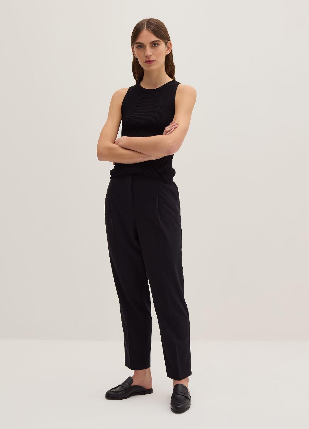 Stefanel Pantalone a sigaretta in gabardina con pinces