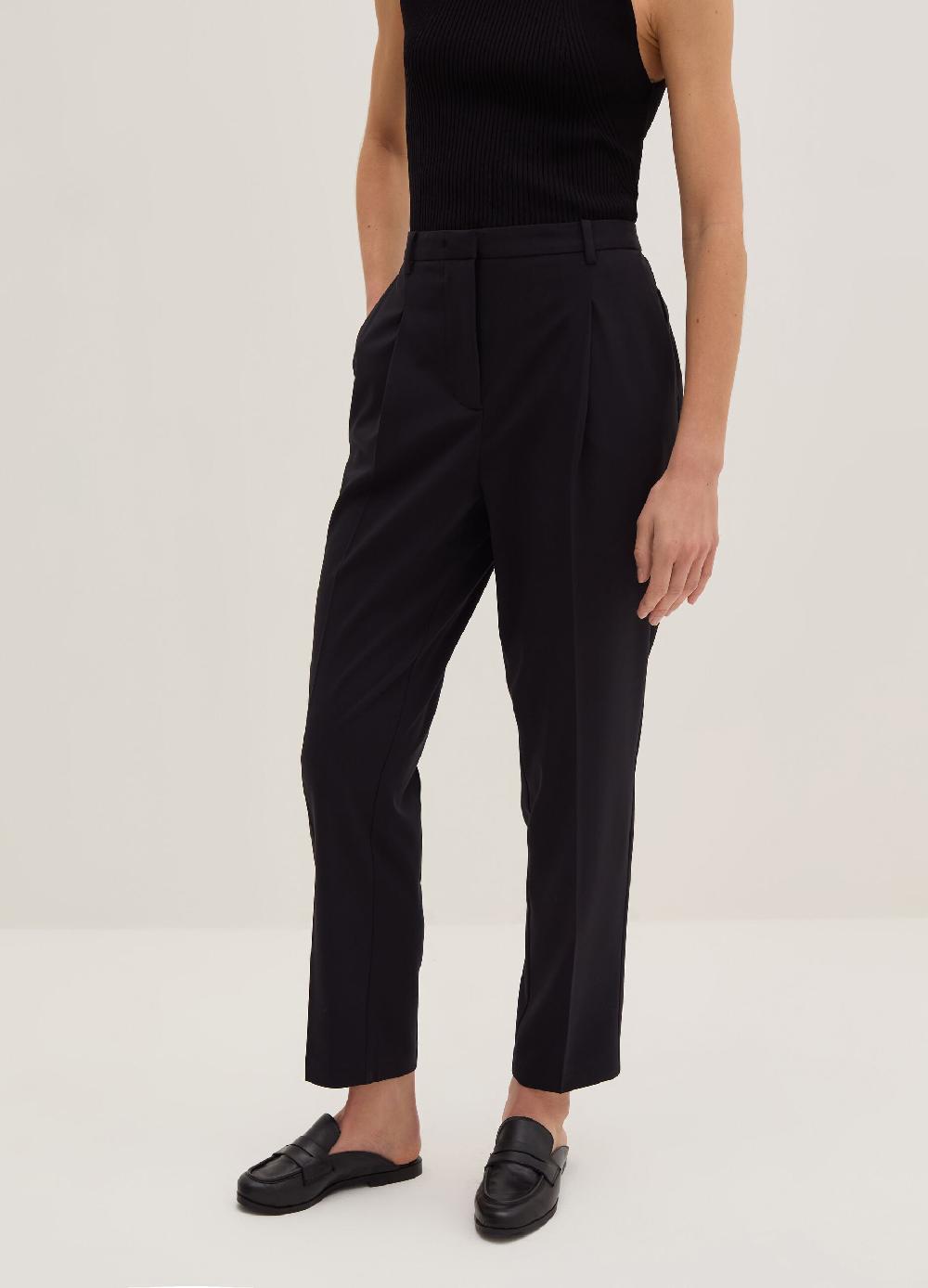 Stefanel Pantalone a sigaretta in gabardina con pinces Offerte