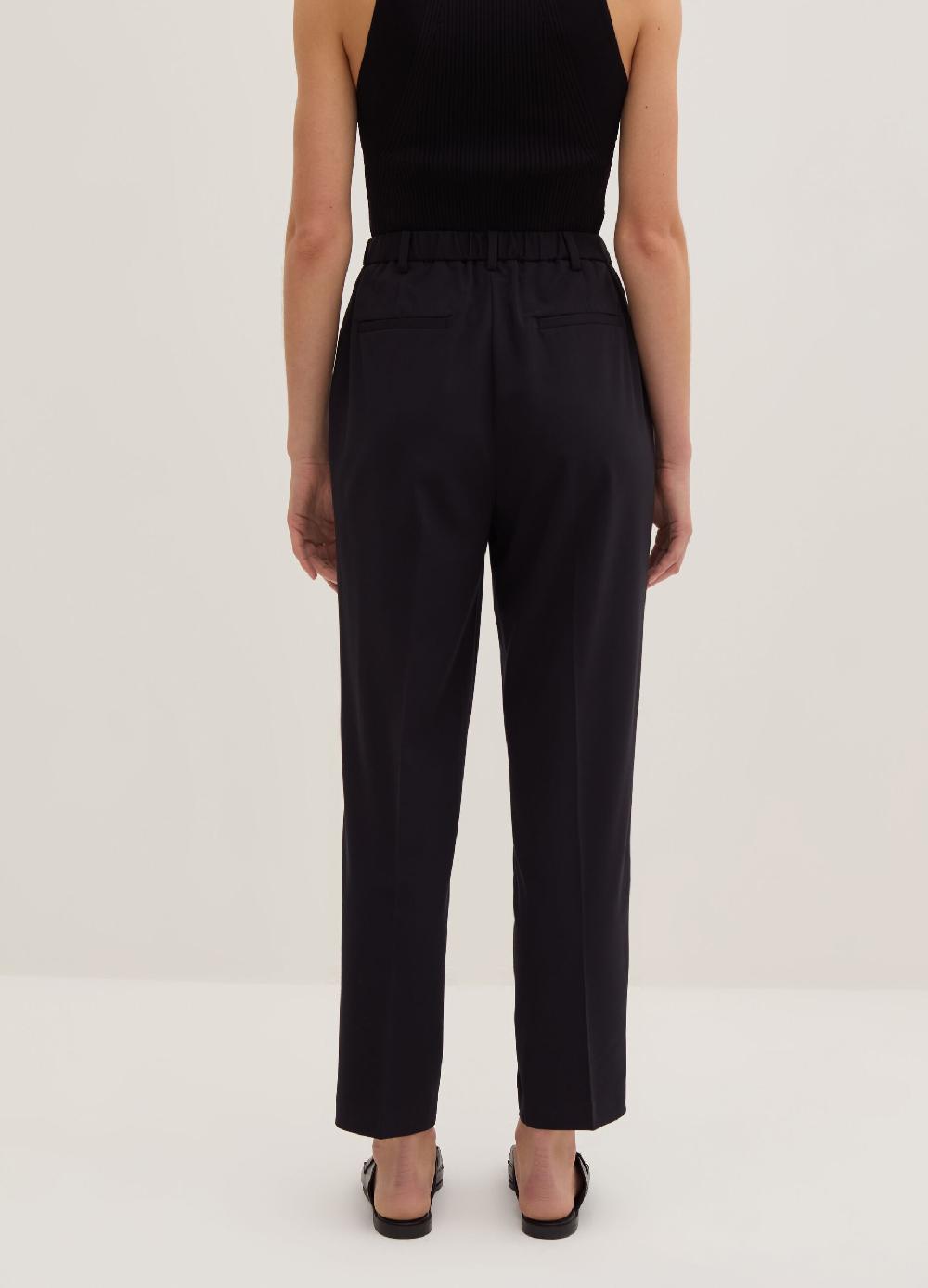 Stefanel Pantalone a sigaretta in gabardina con pinces Offerte
