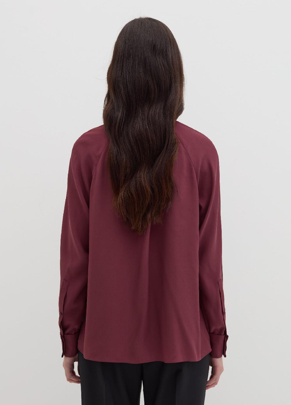 Stefanel Blusa a collo alto in viscosa e seta In Saldo