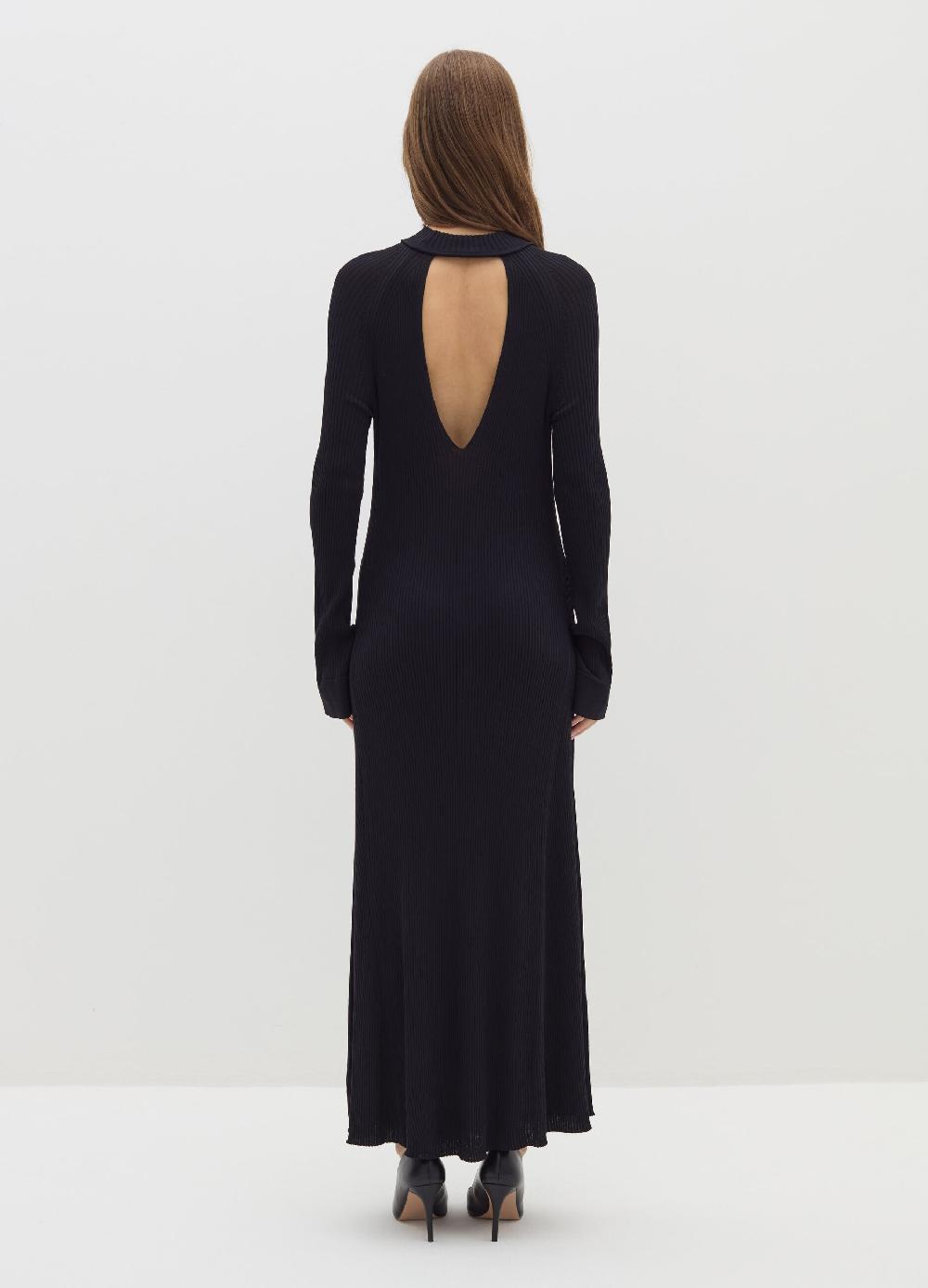 Stefanel Vestito lungo a coste piatte cut out Flash Sale