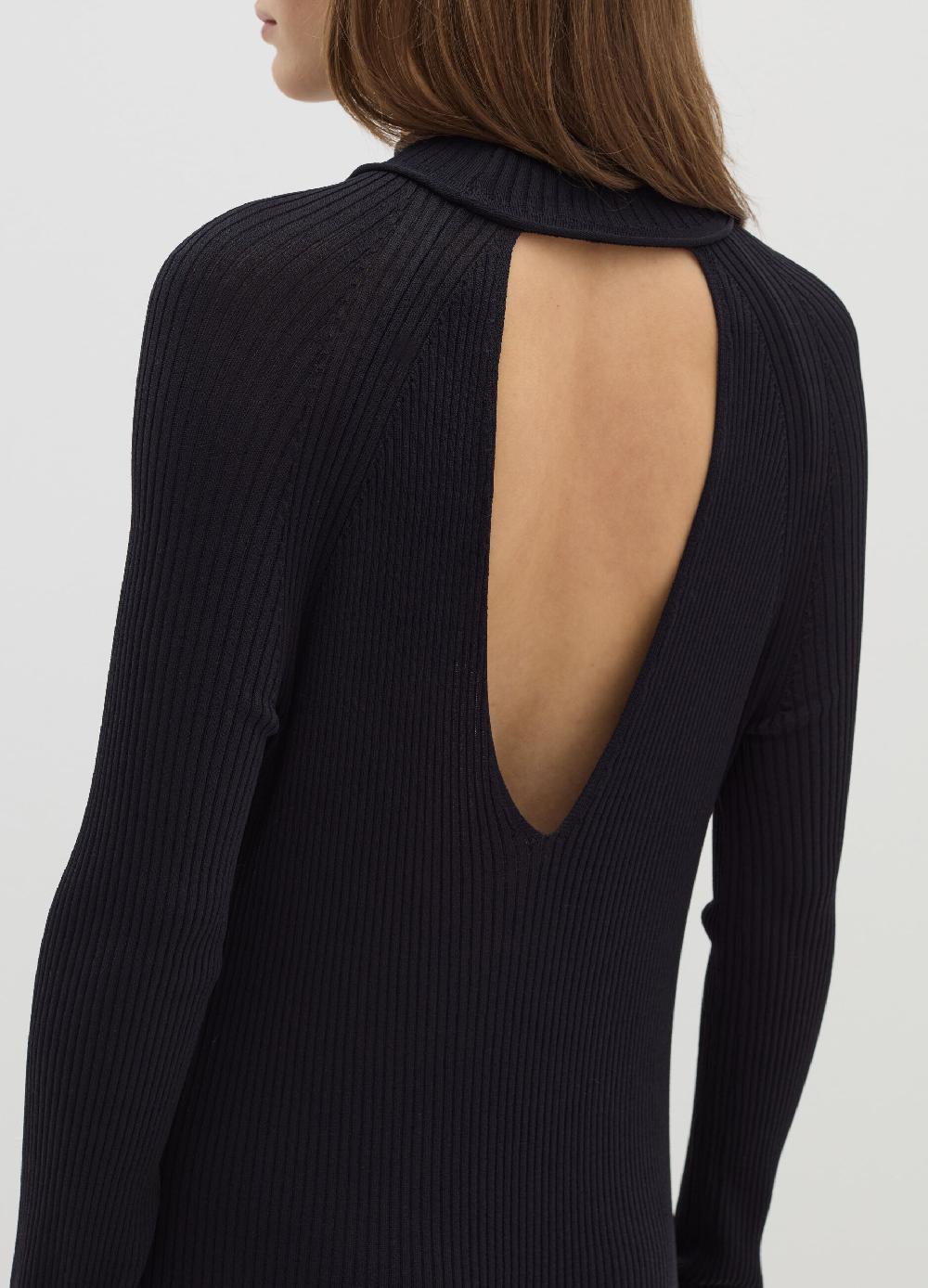 Stefanel Vestito lungo a coste piatte cut out Flash Sale