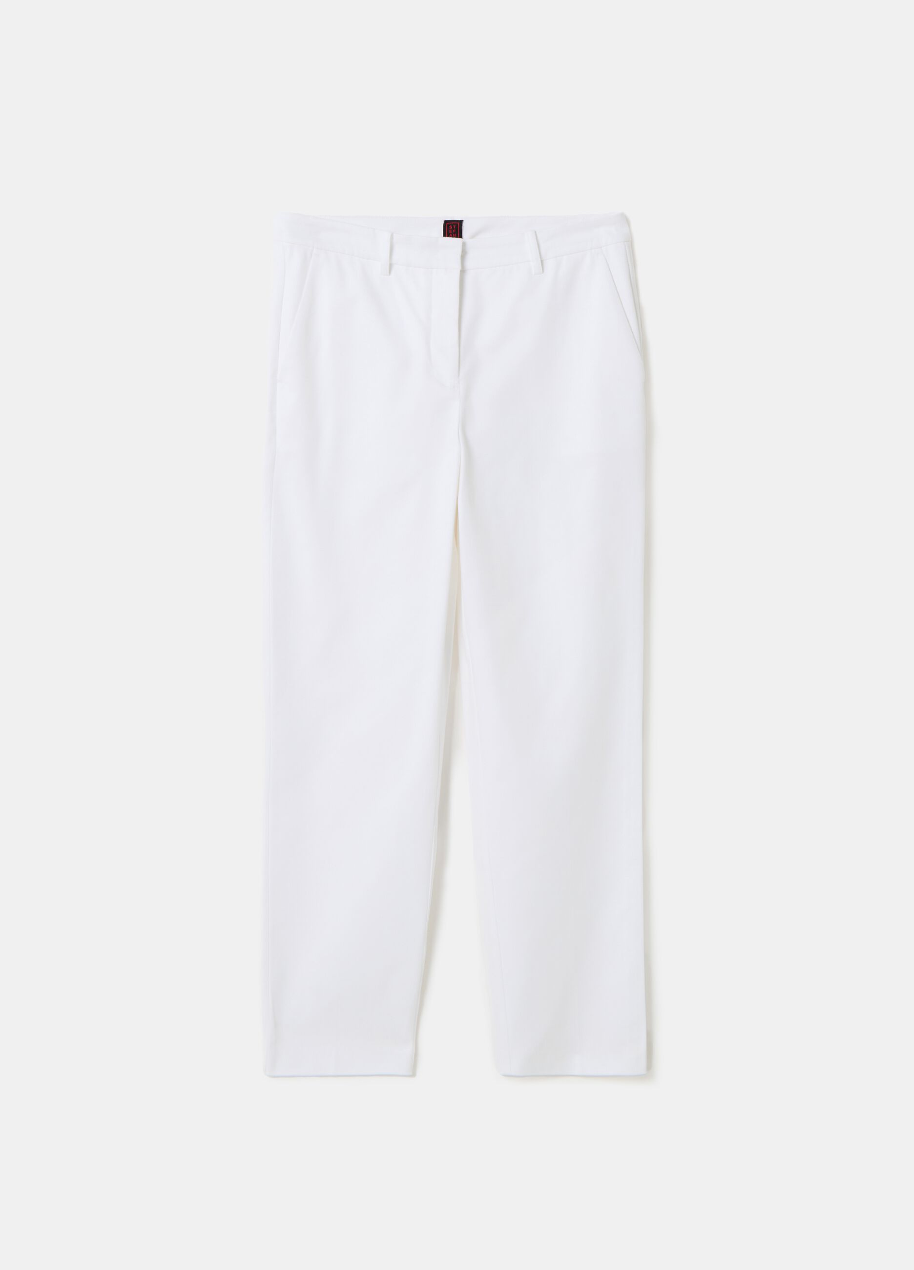 Stefanel Pantalone crop a sigaretta in twill stretch Shopping online