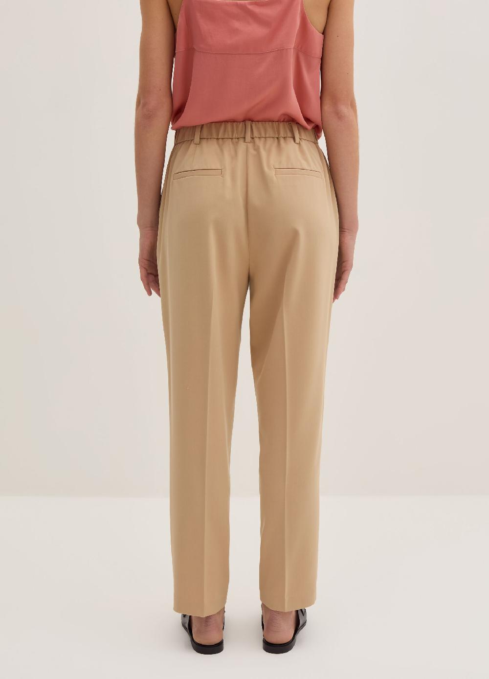 Stefanel Pantalone a sigaretta in gabardina con pinces Offerta esclusiva