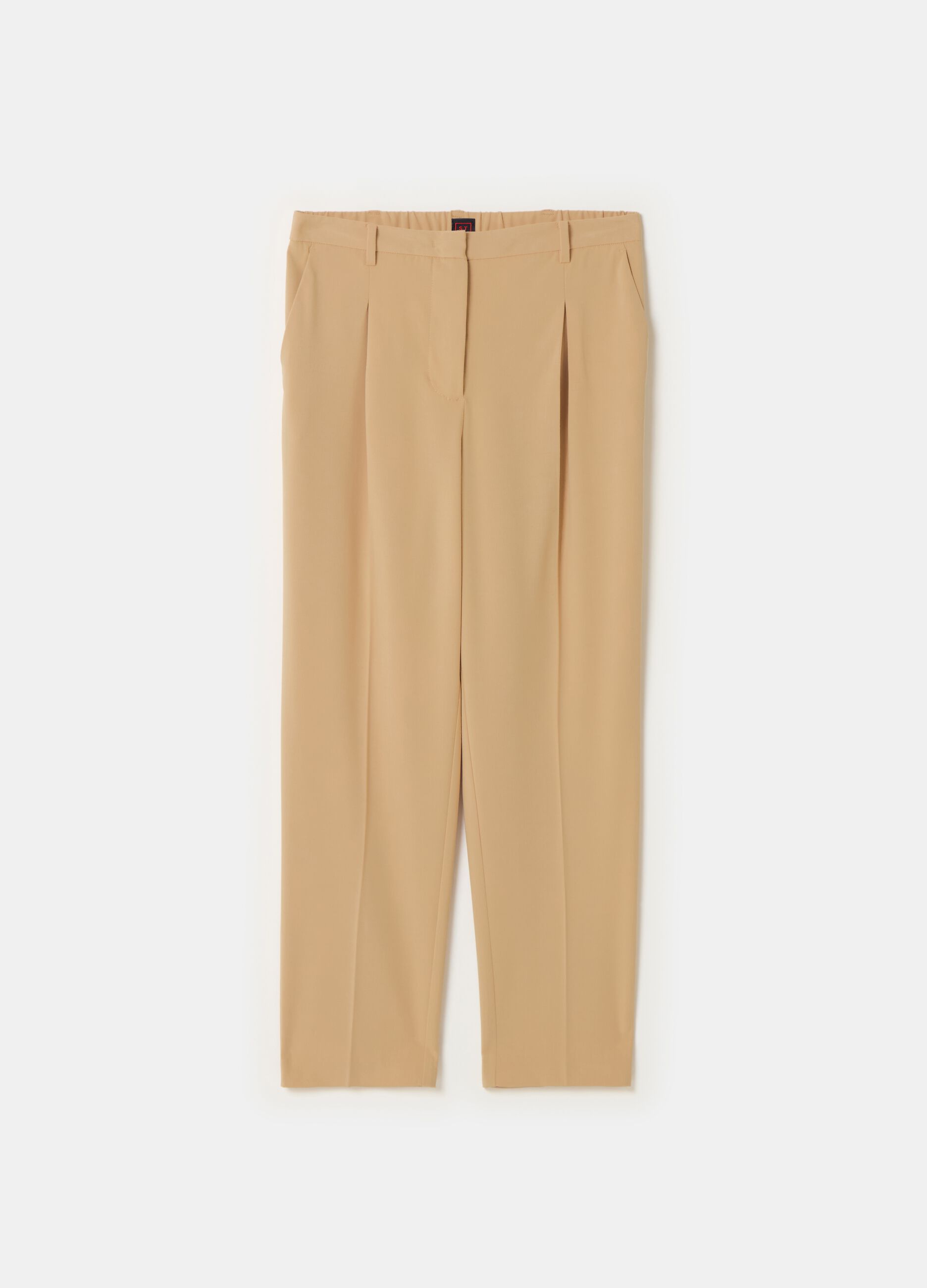 Stefanel Pantalone a sigaretta in gabardina con pinces Offerta esclusiva