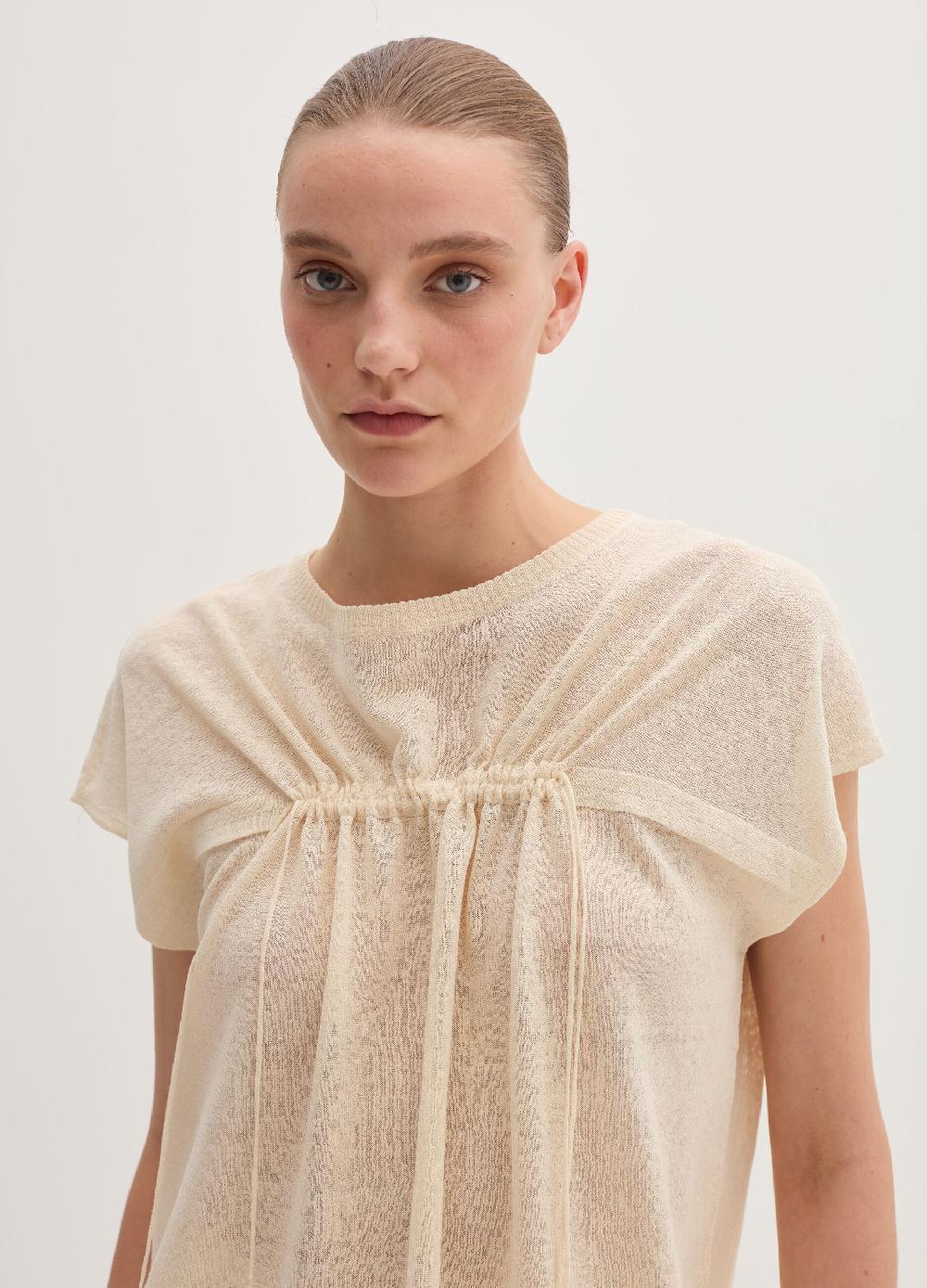 Stefanel Maglia in misto lino con coulisse Offerta per la Festa della Mamma