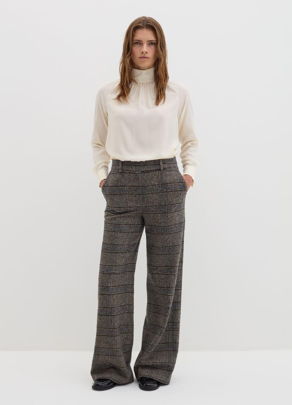Stefanel Pantalone palazzo fantasia tartan Offerta Giorno del Papà