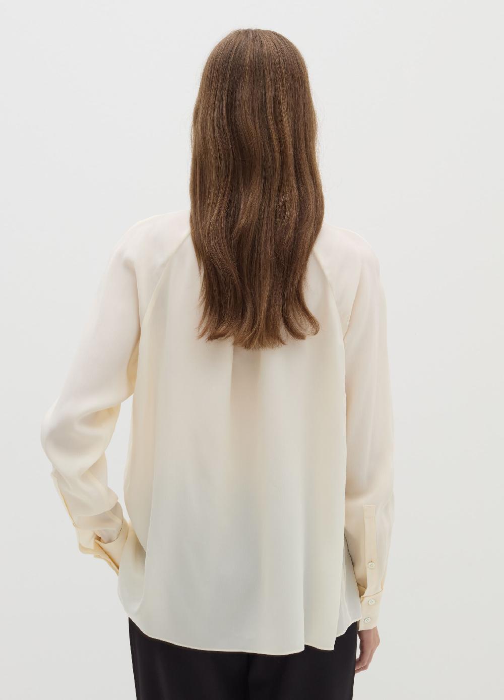Stefanel Blusa a collo alto in viscosa e seta Smaltimento dello stoccaggio