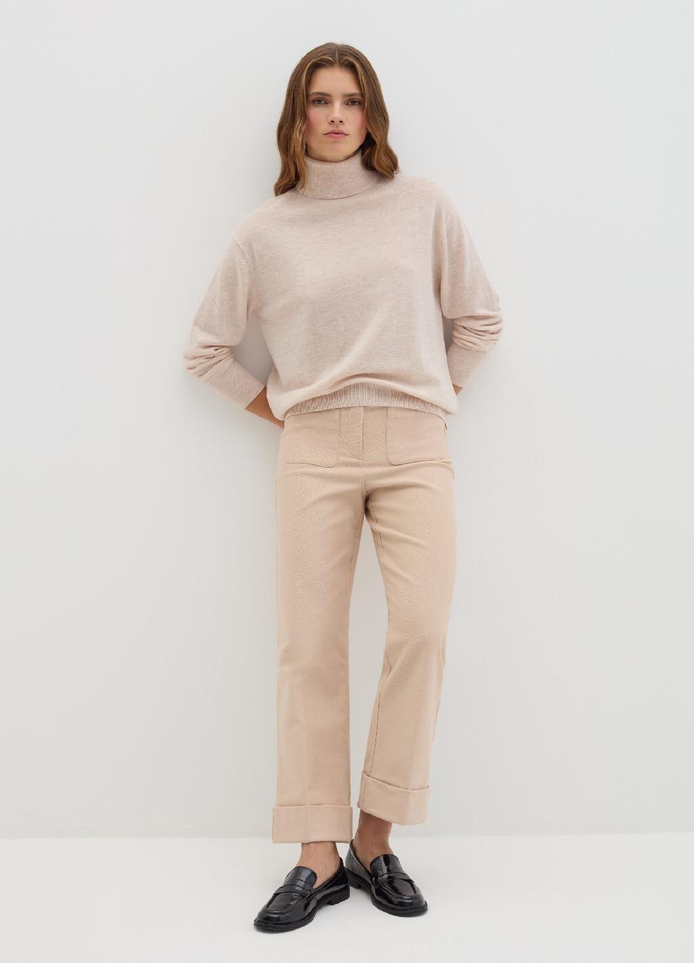 Stefanel Pantalone crop in twill stretch Online Outlet