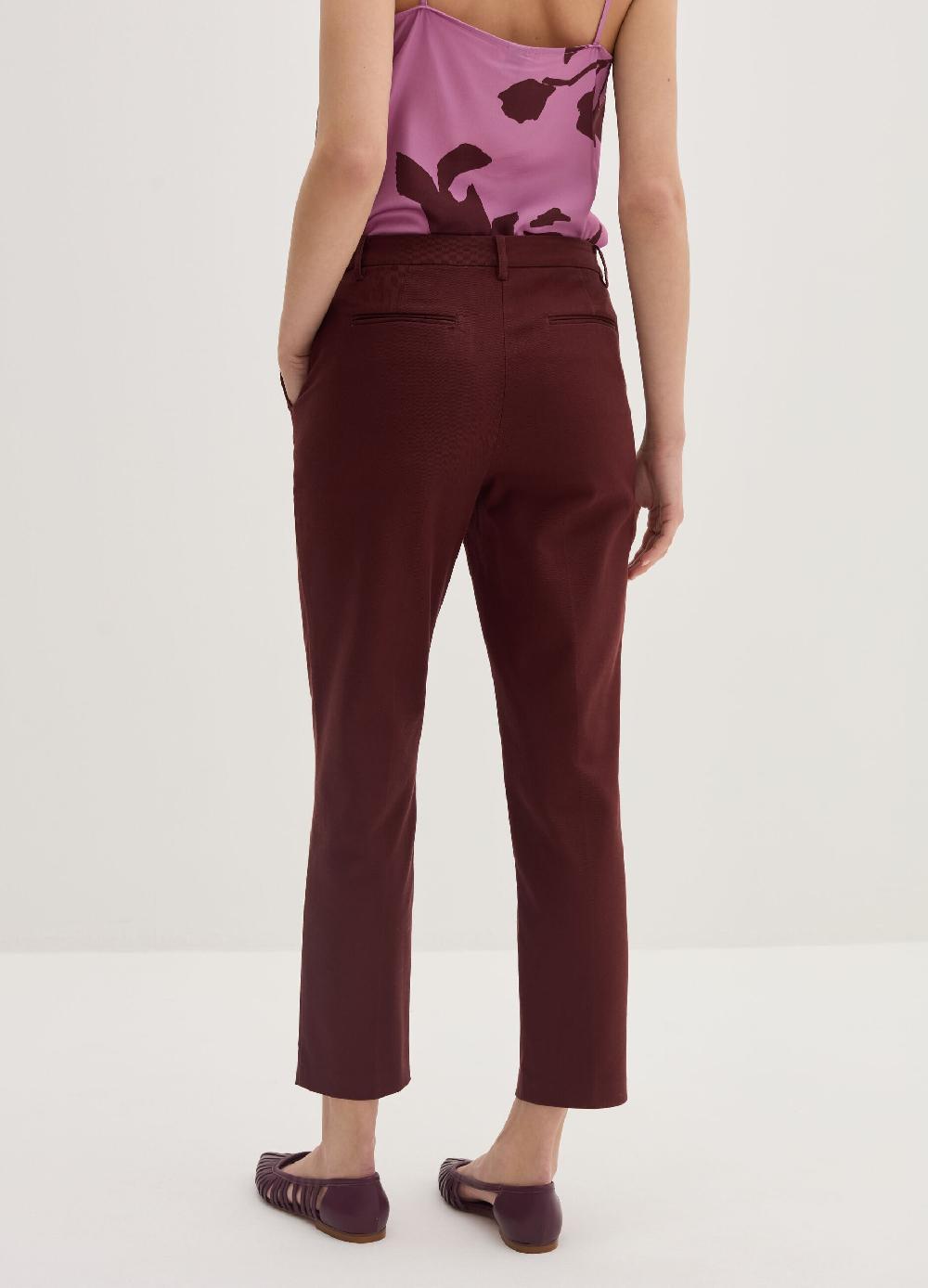 Stefanel Pantalone a sigaretta cropped in twill Lightning offer