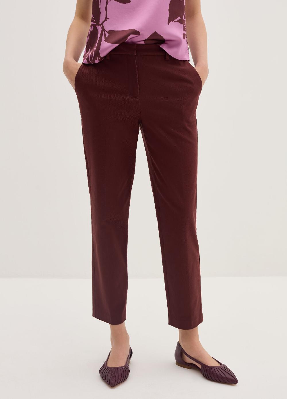 Stefanel Pantalone a sigaretta cropped in twill Lightning offer