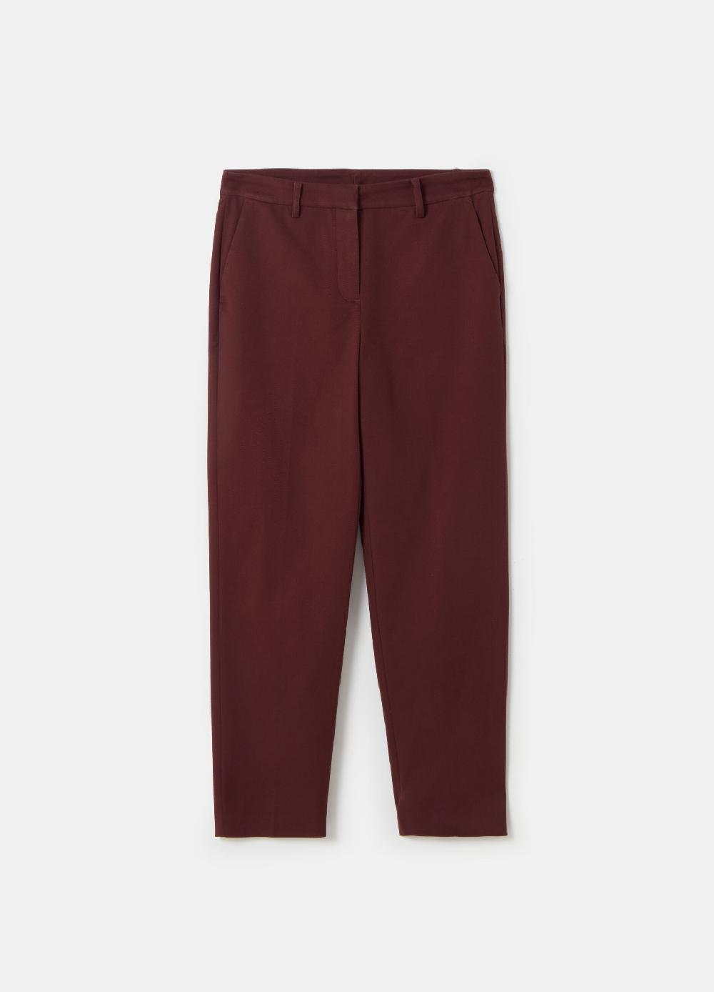 Stefanel Pantalone a sigaretta cropped in twill Lightning offer