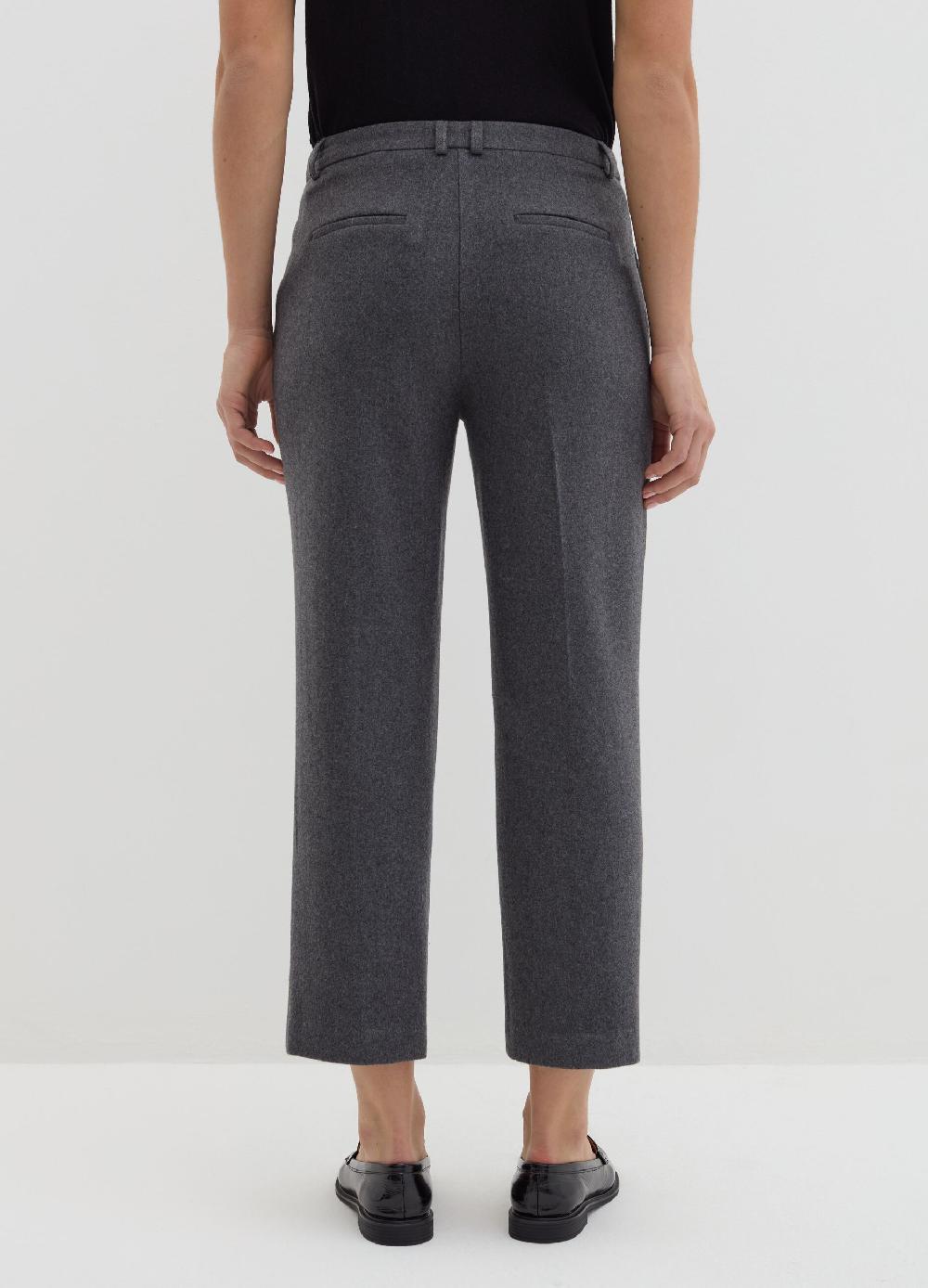 Stefanel Pantalone crop straight fit in pannetto Grandi sconti